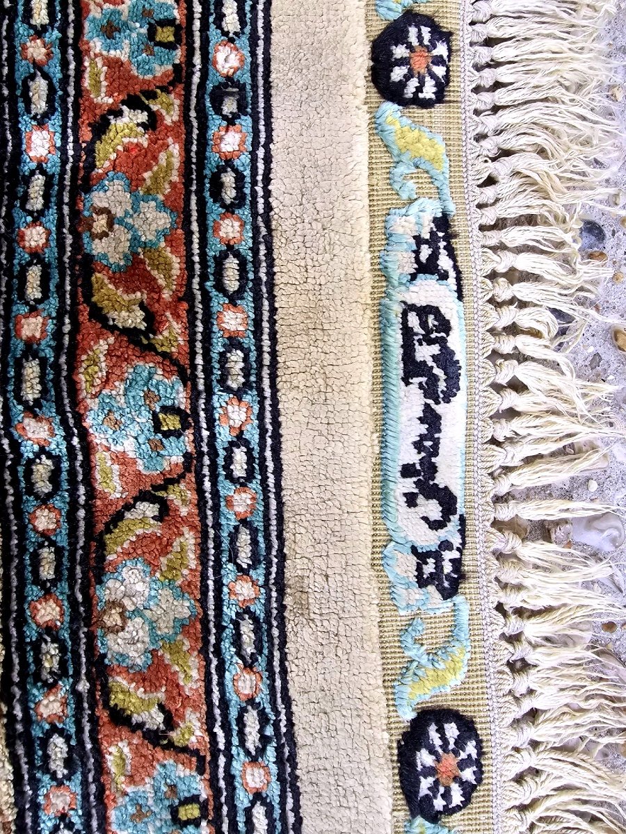 Ghoum Silk Carpet, Iran, Shah Period, Circa 1960. -photo-5
