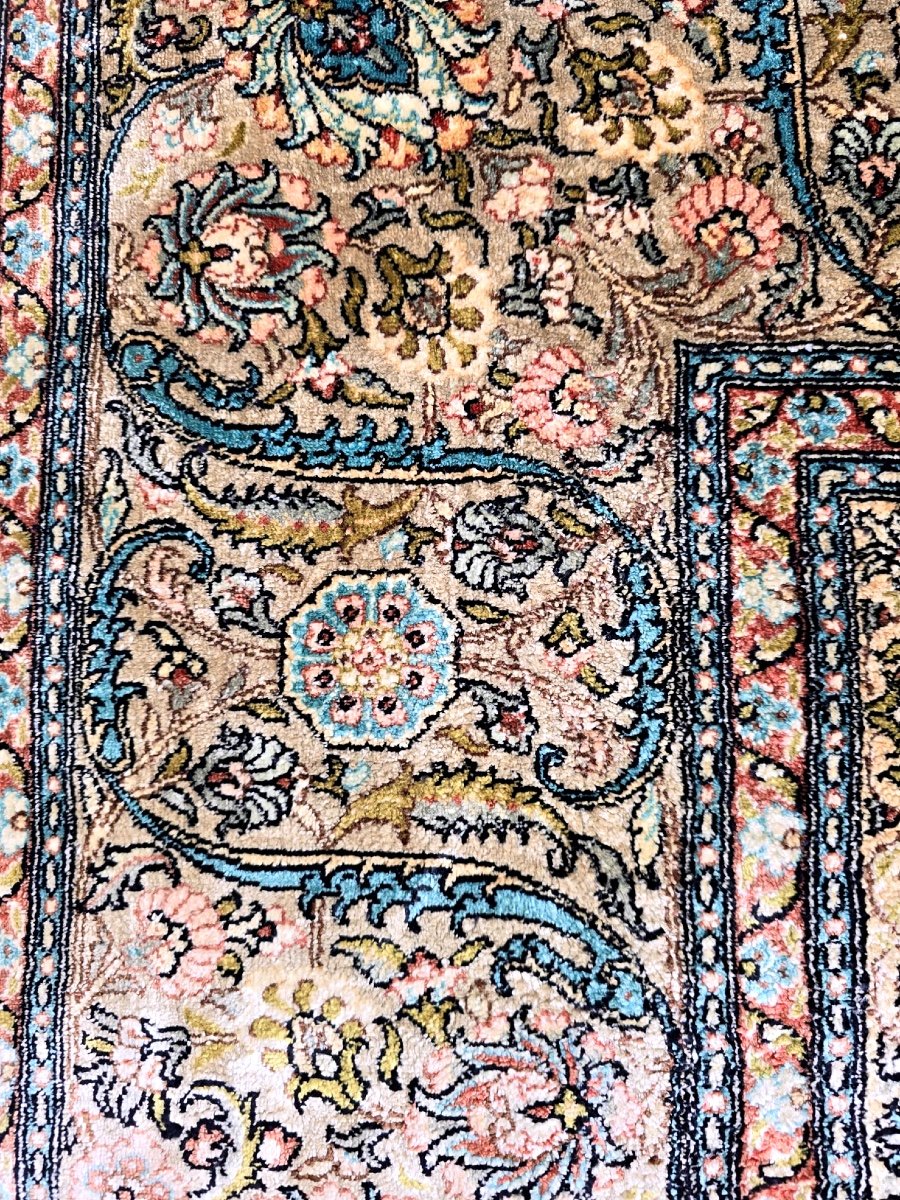 Ghoum Silk Carpet, Iran, Shah Period, Circa 1960. -photo-6