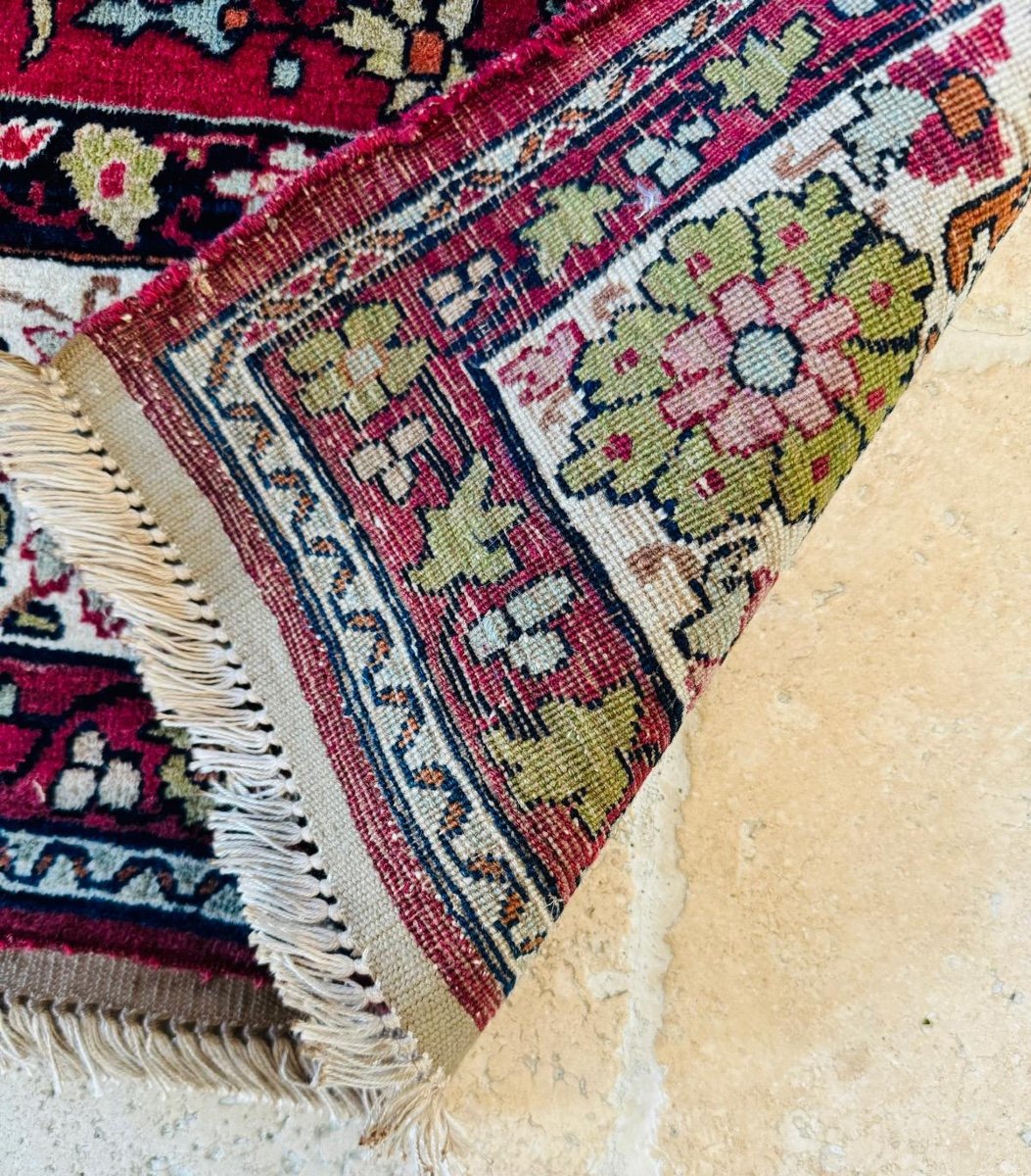 Rare Tapis Kirman Laver Signé, Commande Special De Dilmagani. -photo-6