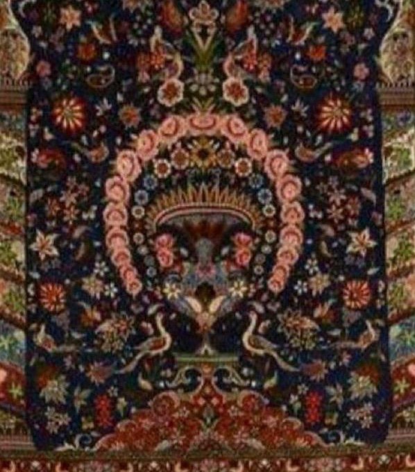 Grand Tapis Kashan En Laine Kork, Iran, époque Du Shah, 20ᵉ Siècle-photo-2