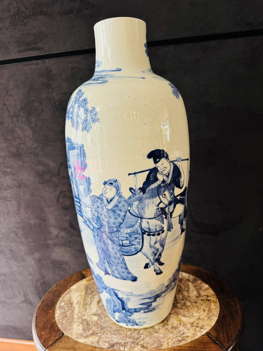 Large Chinese Kangxi Porcelain Vase 18 Century-photo-2
