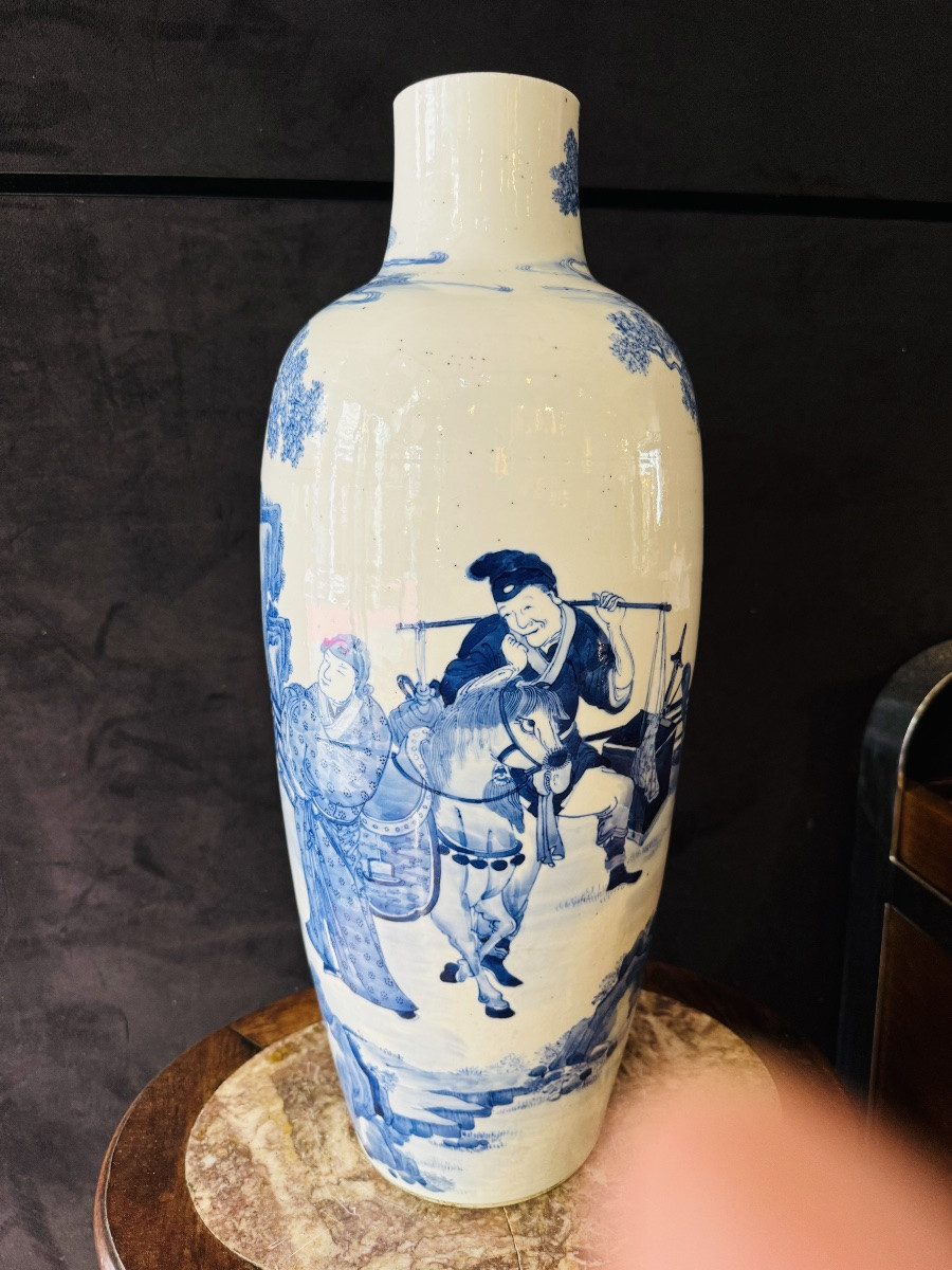 Large Chinese Kangxi Porcelain Vase 18 Century-photo-4