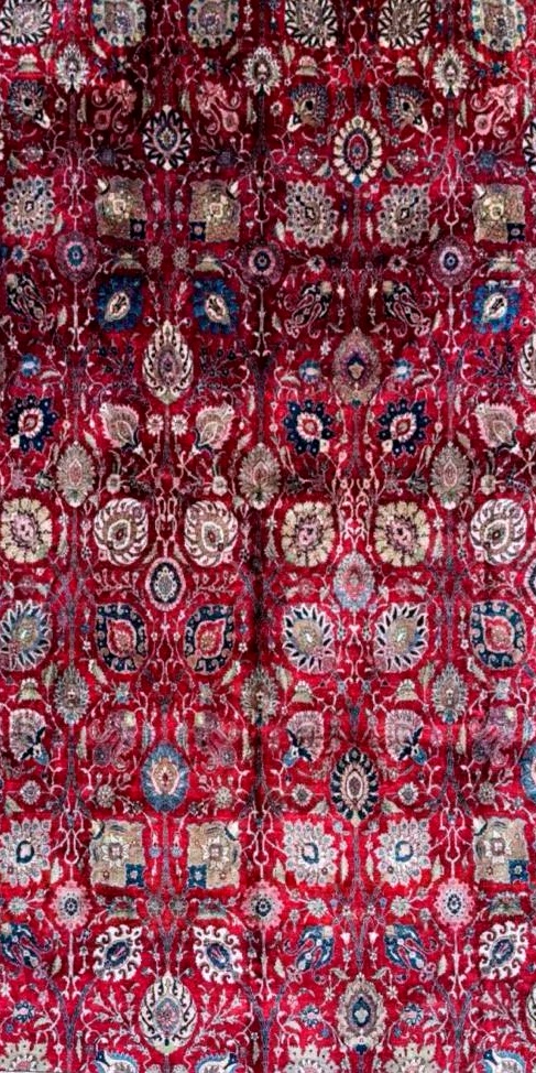 Tapis Kachan-Dabir Tout Soie, Iran – Pièce de Collection-photo-4