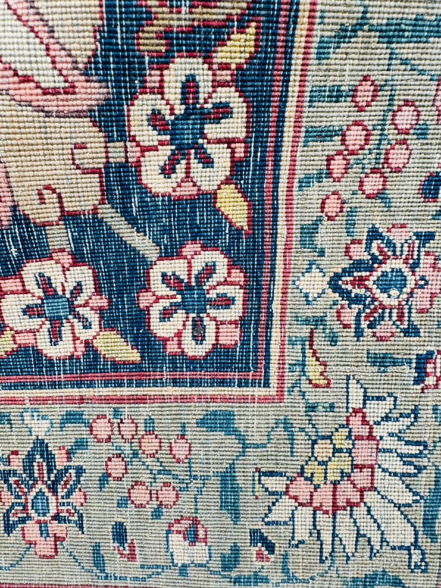 Tapis Kachan-Dabir Tout Soie, Iran – Pièce de Collection-photo-6