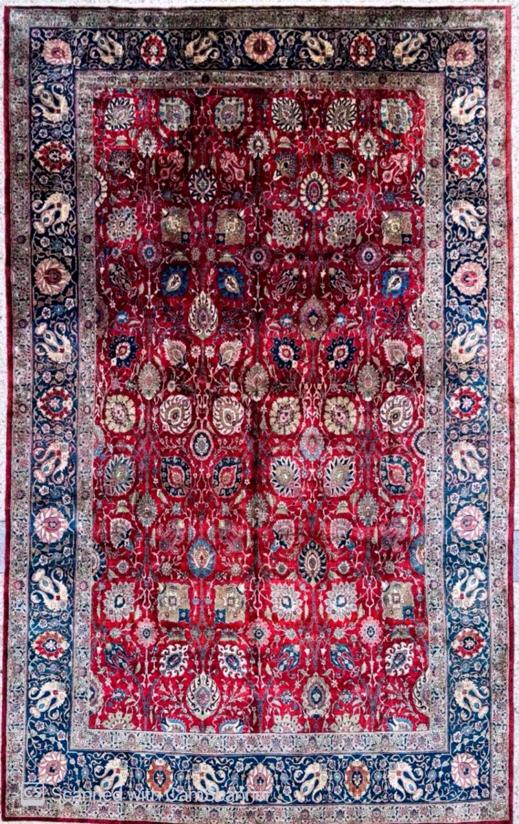 Tapis Kachan-Dabir Tout Soie, Iran – Pièce de Collection