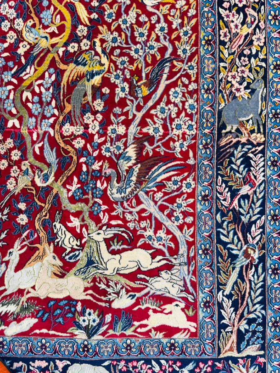 Isfahan Rug “esfahan Akbar” In Kork Wool & Silk -photo-2