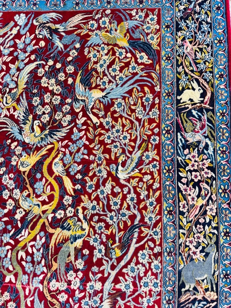 Isfahan Rug “esfahan Akbar” In Kork Wool & Silk -photo-3