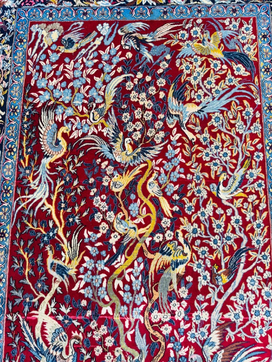 Isfahan Rug “esfahan Akbar” In Kork Wool & Silk -photo-4