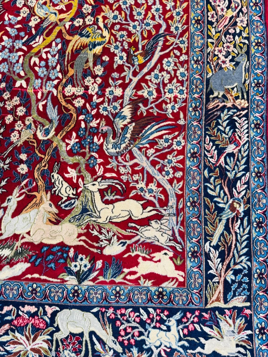 Isfahan Rug “esfahan Akbar” In Kork Wool & Silk -photo-2