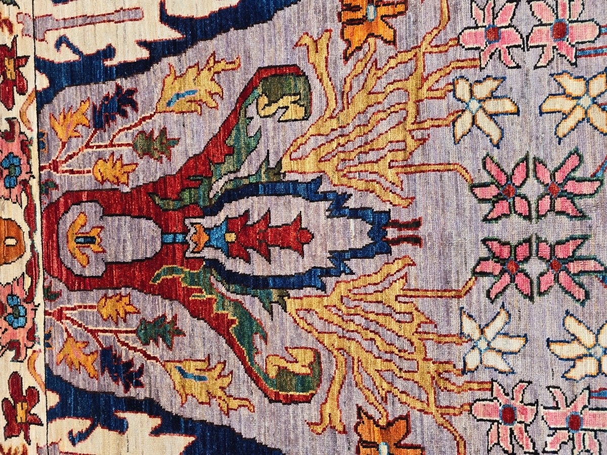 Tapis Bidjar à décor Garrus, tissé en laine kork, Année 1950-photo-5