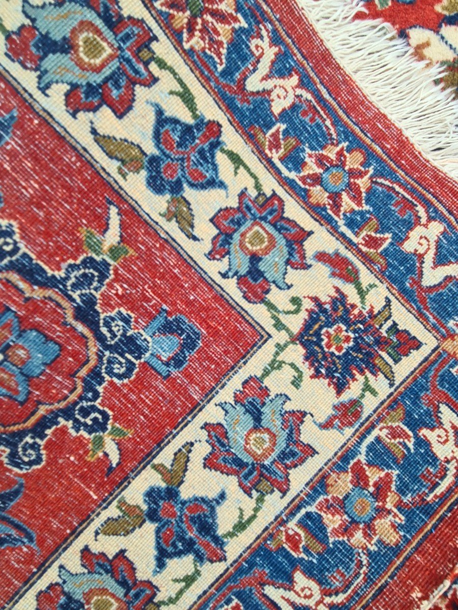 Important Isfahan In Iran Wool Circa 1950 Shah Period-photo-5