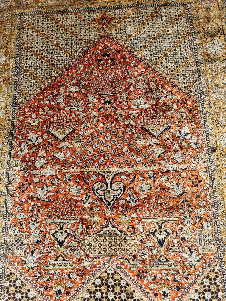 Ghoum Silk Iran Shah Period Around 1960-photo-3