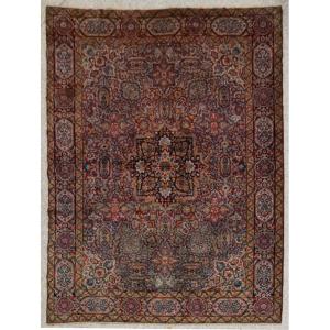 Kashan Dabir Carpet, Handmade In Kork Wool, Iran Circa 1920.