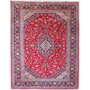 Pretty Kashan Carpet Made In Wool, Iran, Year 1920.