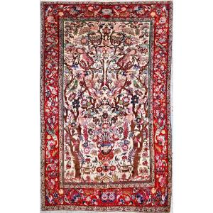 Rarissime Tapis Bidjar Fait En Laine, Vers 1930, Epoque Du Shah.