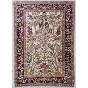 Teheran Carpet Made In Wool, 19th Century.