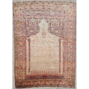 Very Rare Tabriz - Haji Jalili In Silk. Dated, Signed And Numbered - Circa 1870