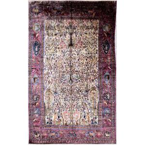  Exceptional Kachan Dabir In Silk -1880 Museum Piece 