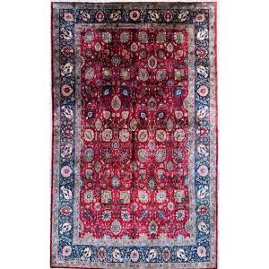 Kachan-dabir Silk Carpet, Iran – Rare Collectible