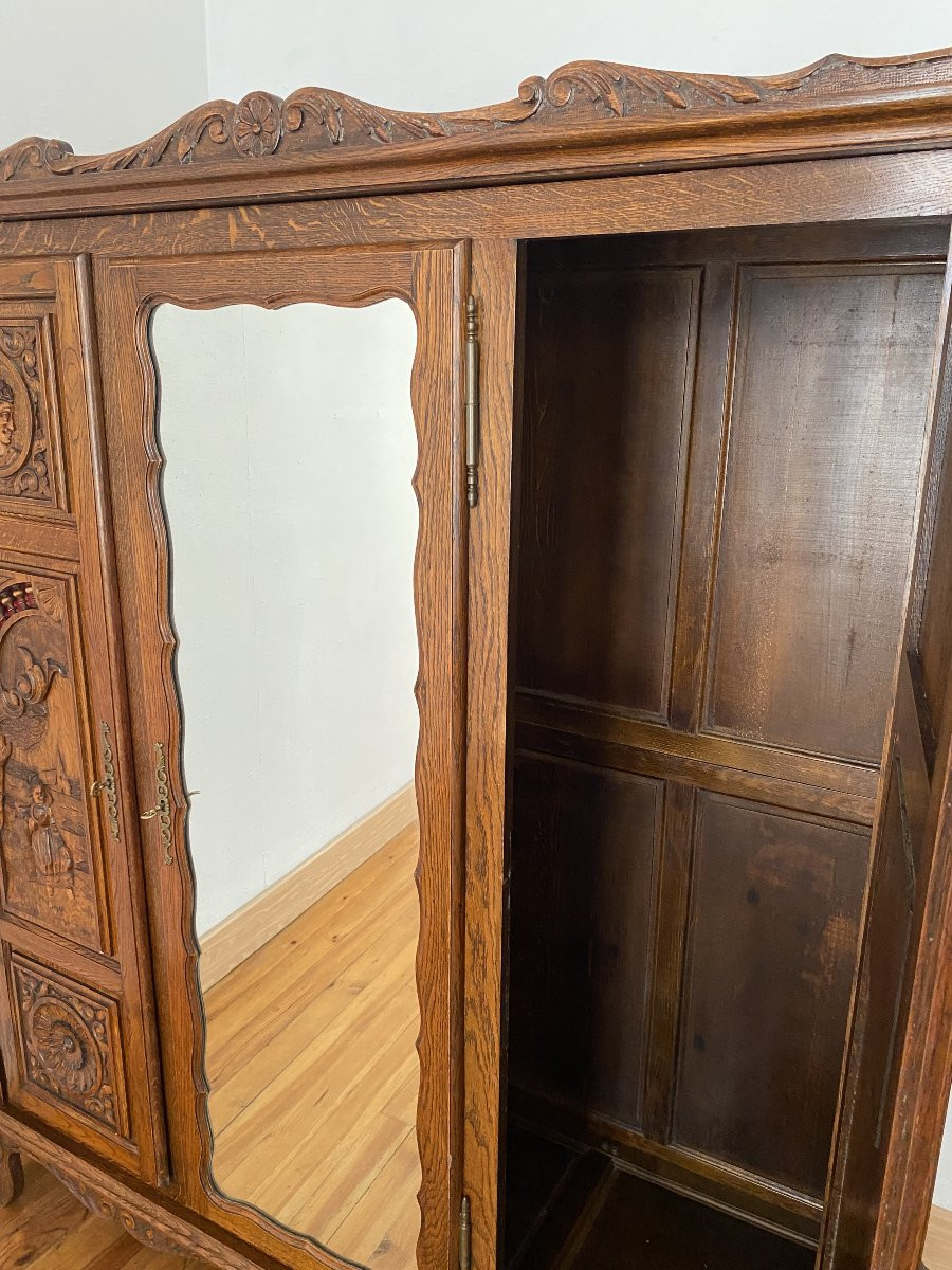 Armoire Bretonne En Chêne Massif - Fin XIXème-photo-3