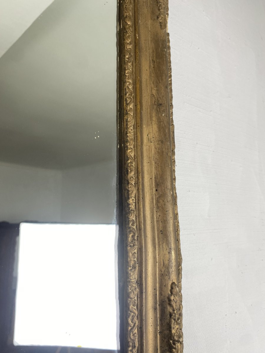 Miroir Mural Napoléon III en Bois Doré et Stuc - Fin XIXème-photo-8
