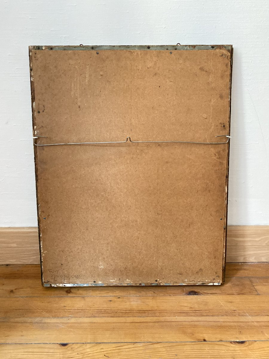 Mirror In Stuccoed And Gilded Wood - 19th Century-photo-3