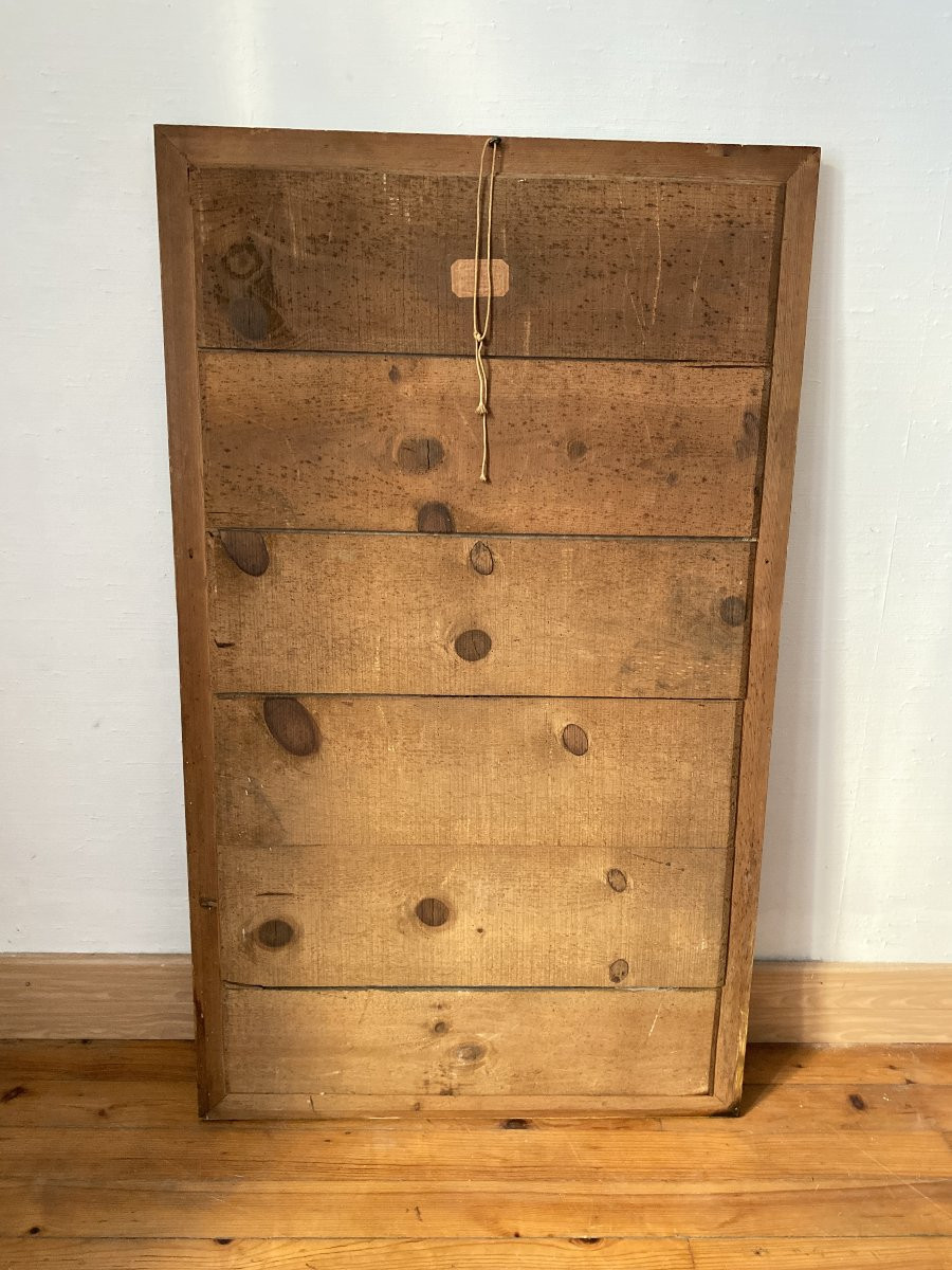 Miroir XIXème style Rocaille en bois doré à la feuille d'or - 81x135 cm-photo-3