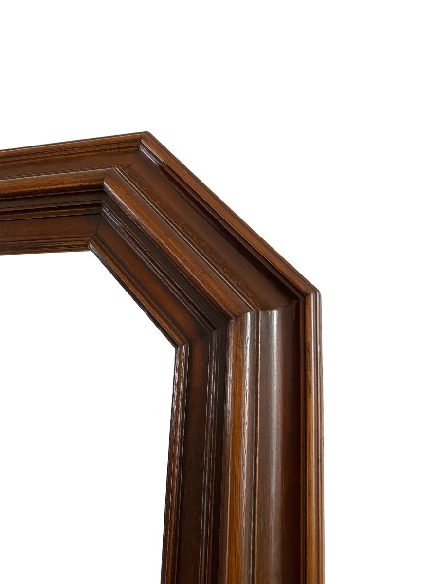 Miroir Scandinave en Bois de Forme Octogonal, Mid-Century Modern, 44x75cm-photo-2