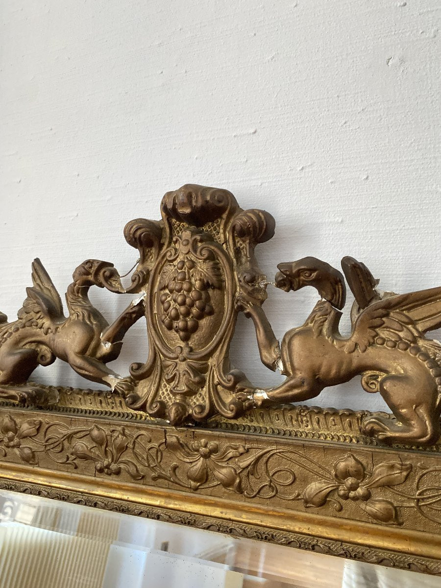 Miroir en Bois Doré Napoléon III, 75x125cm, XIXème Siècle, France-photo-2