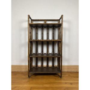 Etagère en Rotin - Début XXème - 122cm Hauteur