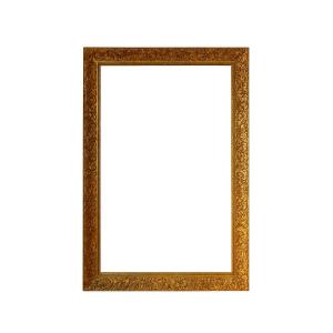 Miroir XIXème style Rocaille en bois doré à la feuille d'or - 81x135 cm
