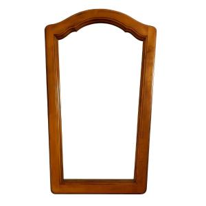 Miroir Mural en Bois Beige, Début XXème, 60x92cm