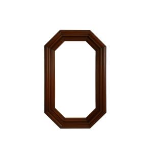 Miroir Scandinave en Bois de Forme Octogonal, Mid-Century Modern, 44x75cm
