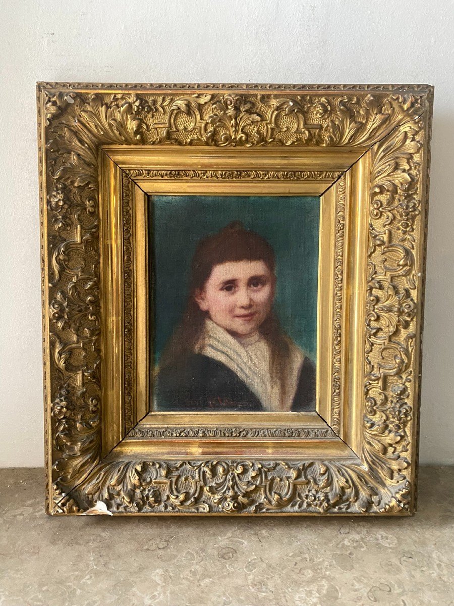 Portrait De Jeune Fille XIXème Siècle-photo-2