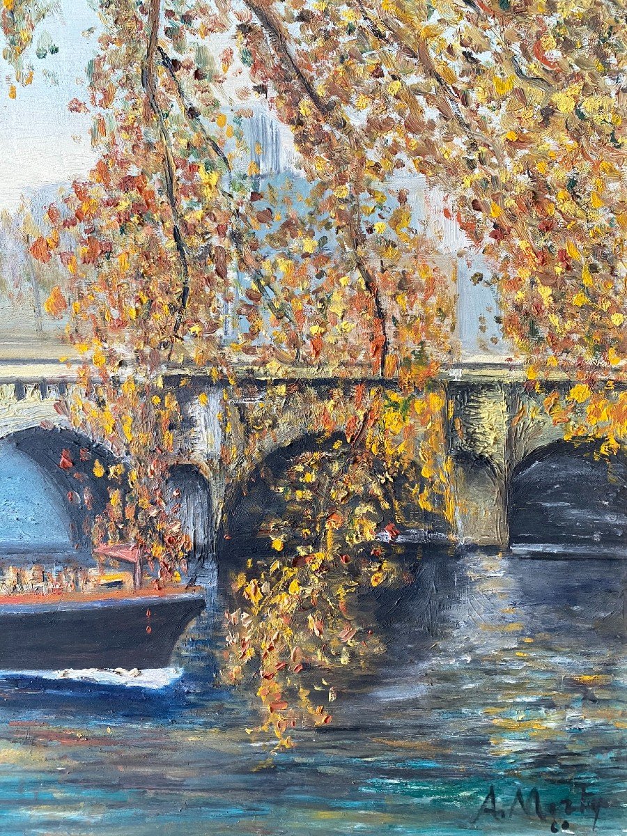 Paysage De Paris Signé Daté De 1960-photo-4