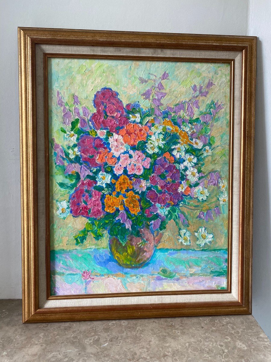 Nature Morte école Russe Du XXème Siècle-photo-1