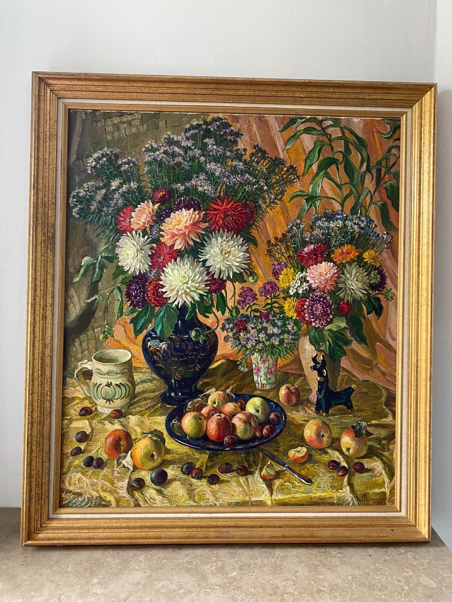 Russian School Still Life From The 20th Century