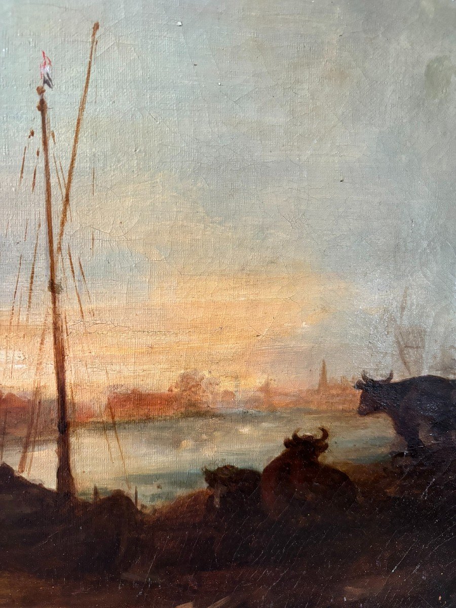 Paysage école Hollandaise XIXème Siècle-photo-4
