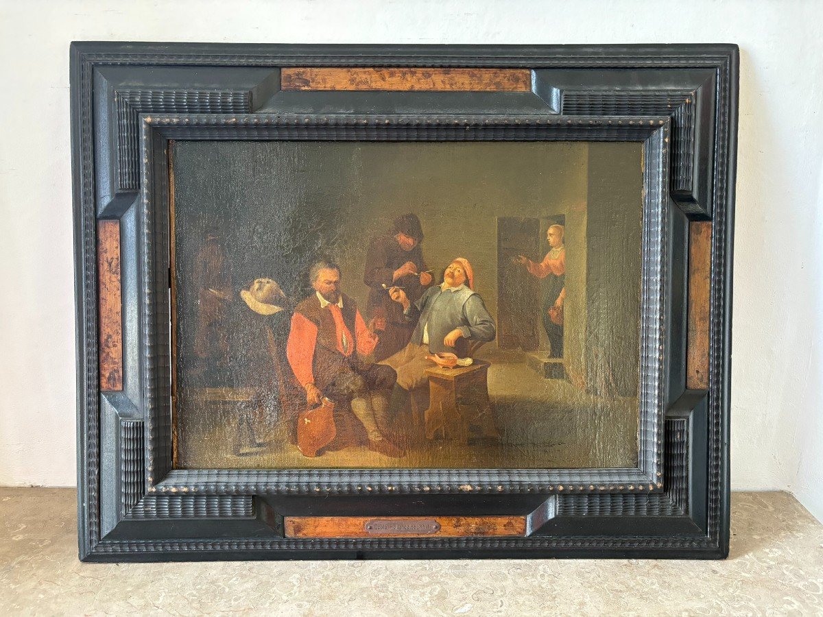 Pipe Smokers Dutch School 17th Century-photo-1