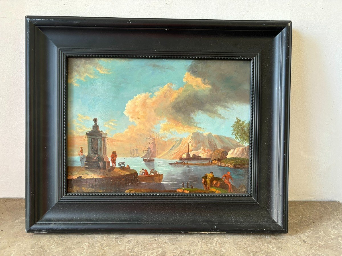 19th Century Landscape; Neapolitan School-photo-2