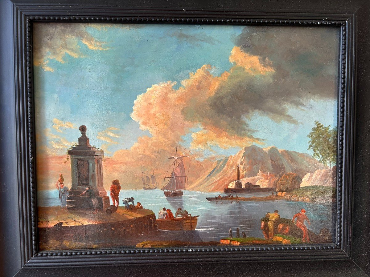 19th Century Landscape; Neapolitan School-photo-2