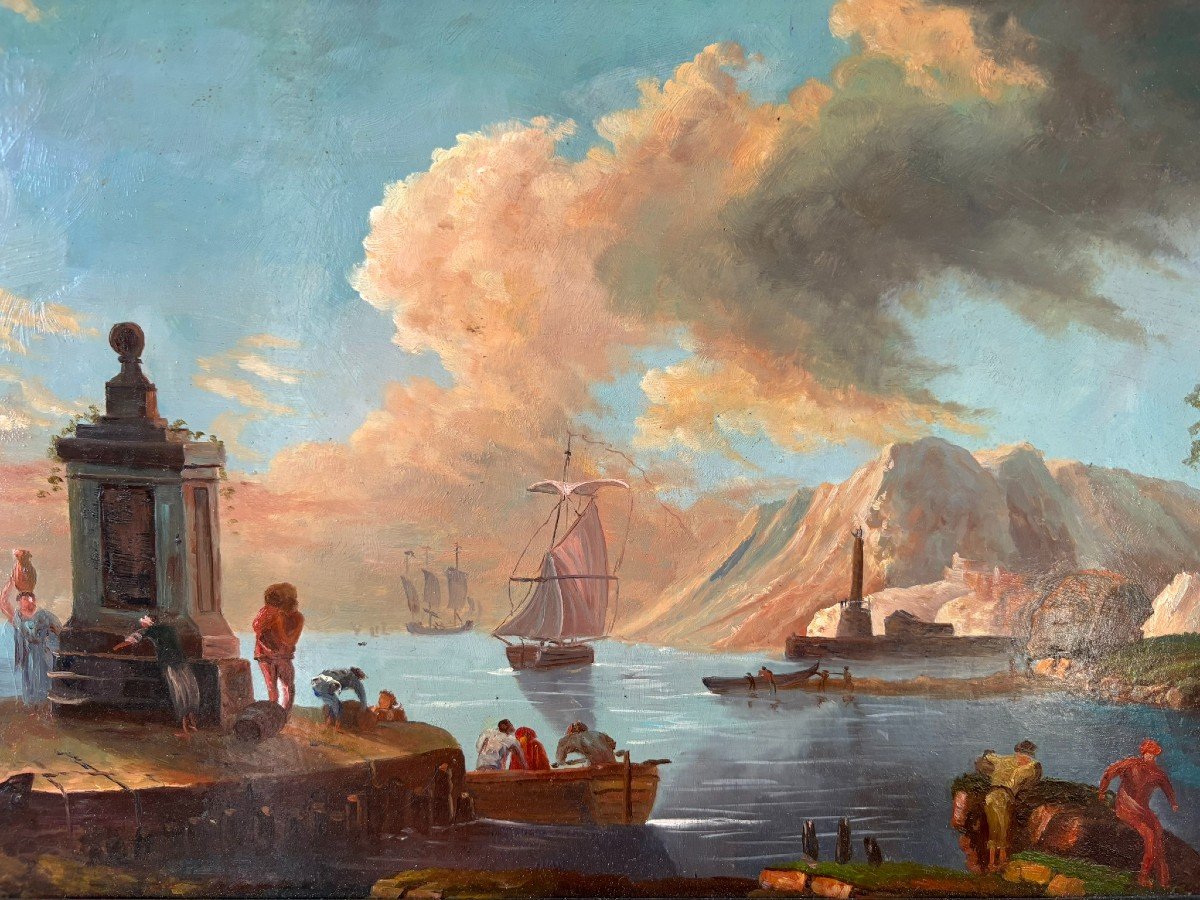 19th Century Landscape; Neapolitan School-photo-3
