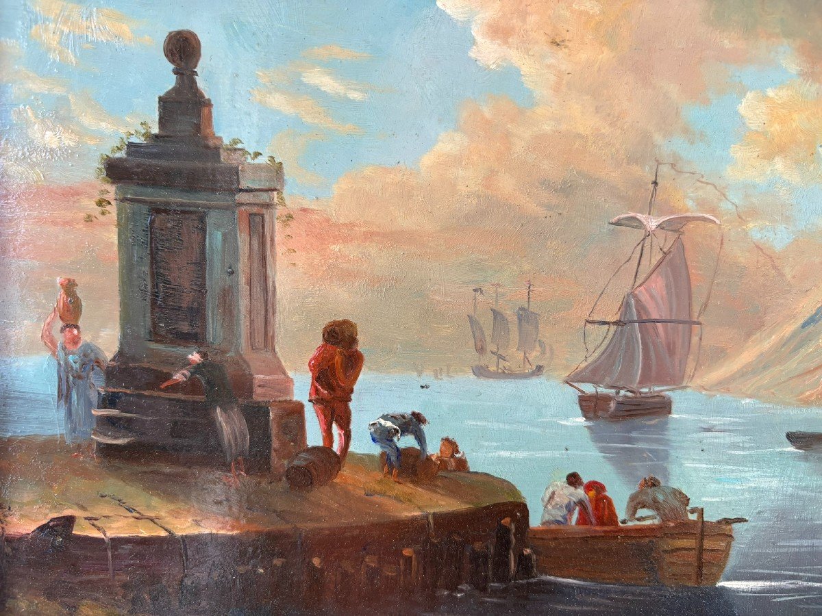 19th Century Landscape; Neapolitan School-photo-4