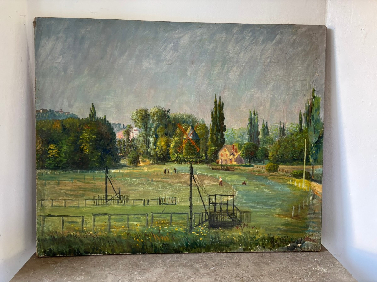 Moulin De Longchamp 1935 Signed