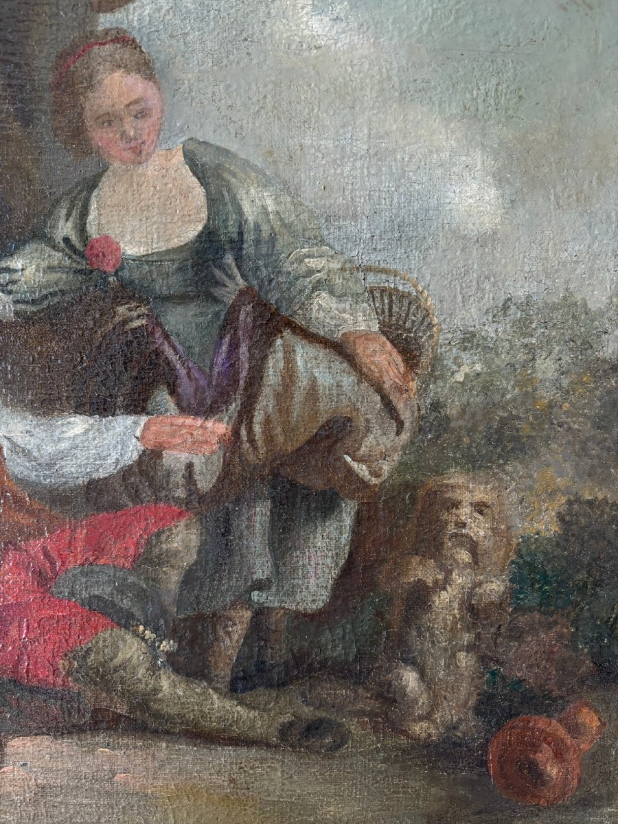 Scène Galante XVIII /xixème Siècle-photo-4