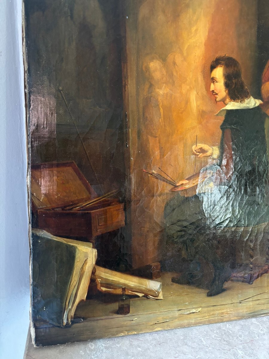 The Painter's Studio From 1840 Signed-photo-1