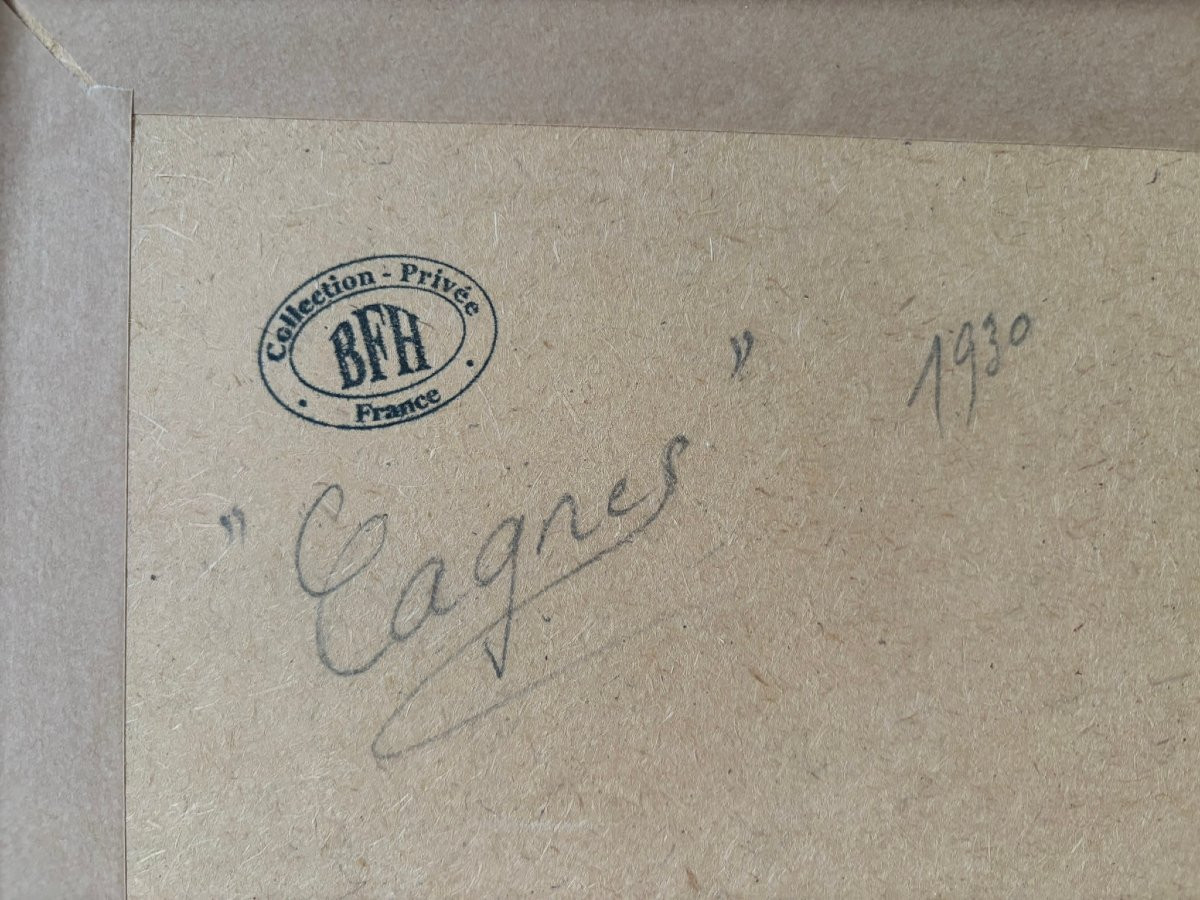 Landscape Of Cagnes Sur Mer Signed From 1930-photo-6