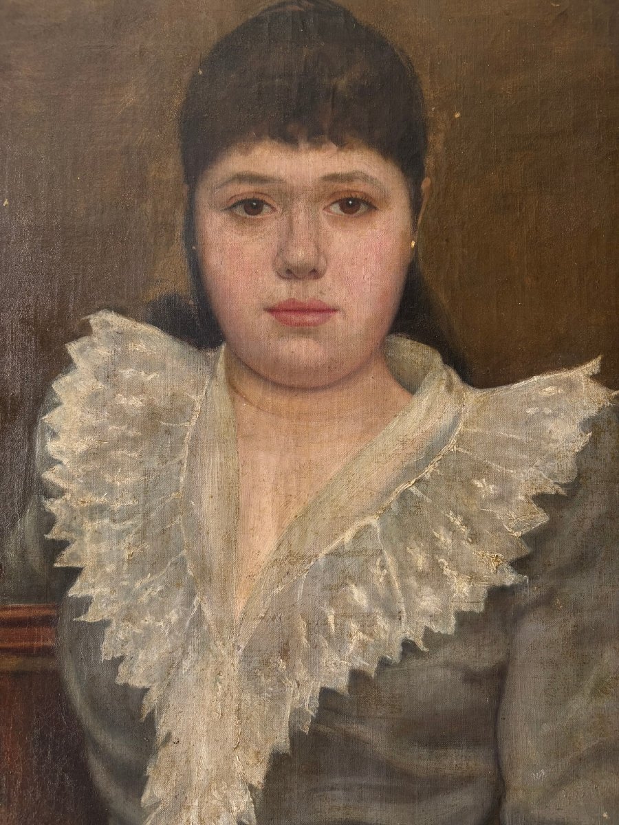 Portrait de femme école Belge XXème siècle-photo-5