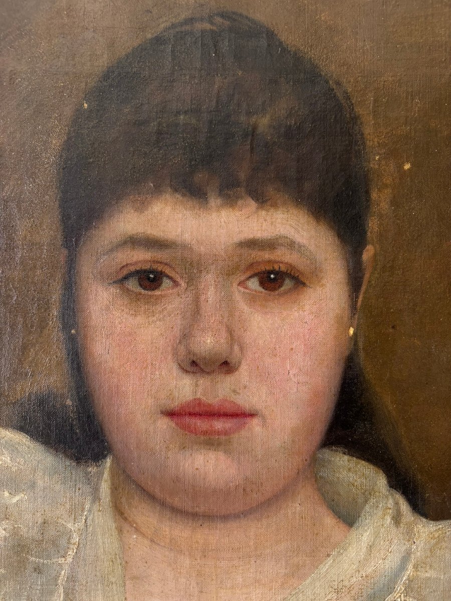 Portrait de femme école Belge XXème siècle-photo-6
