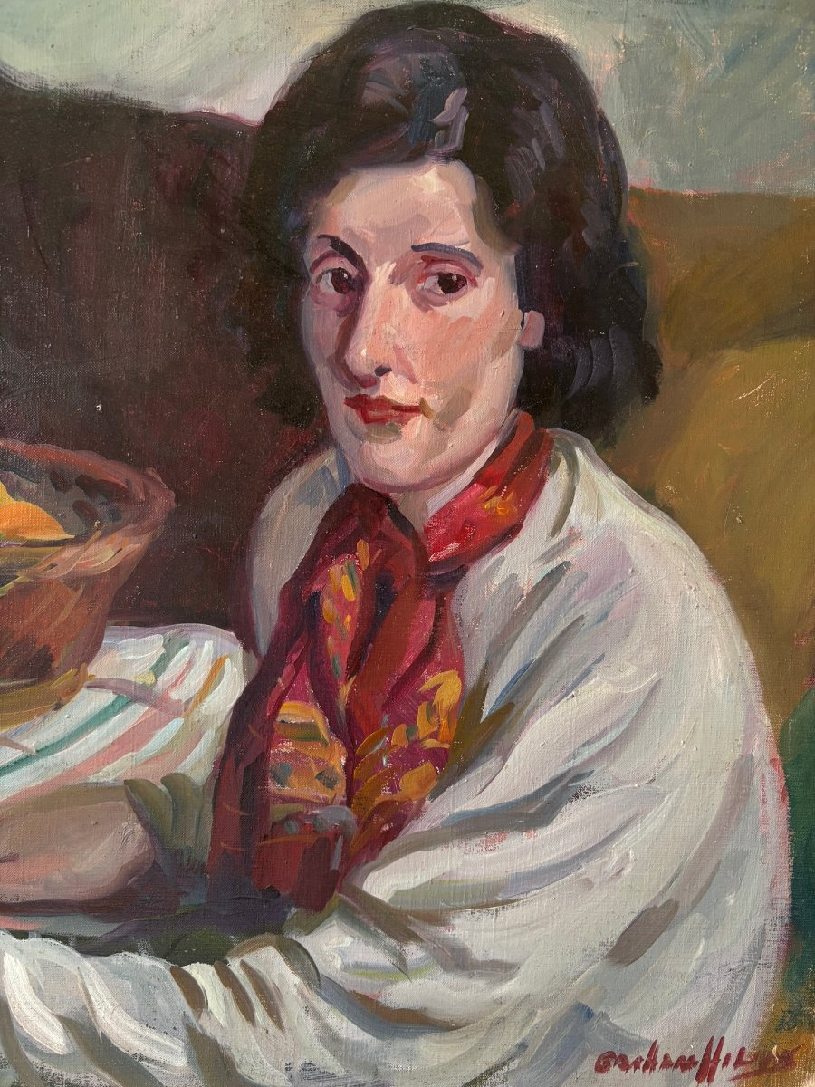 Portrait Of An English Or American School, 20th Century-photo-4